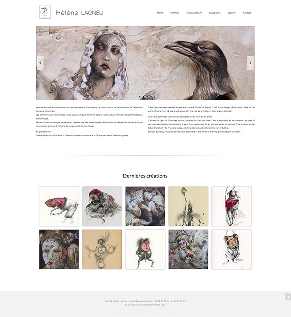 Héléne Lagnieu, création site internet artiste peintre, logo artiste peintre